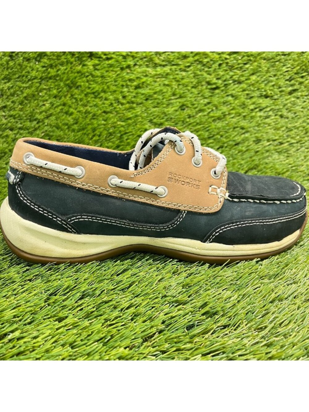 Rockport Sailing Club Womens Size 8.5D Blue Steel Toe Safety Work Boat Shoes
